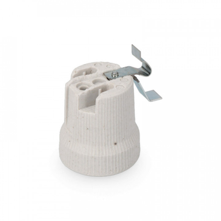 DOUILLE EN PORCELAINE E-27 POUR PLAFONNIER (RÉTRACTABLE) SOL