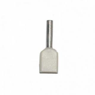 BOUT ISOLÉ 00,50 mm², DOUBLE, BLANC, 100 unités