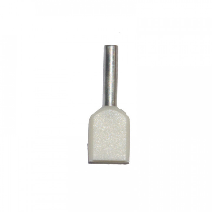 BOUT ISOLÉ 00,50 mm², DOUBLE, BLANC, 100 unités