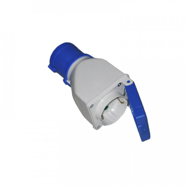 ADAPTATEUR CETAC VERS CULOT SCHUKO 2P-T AVEC COUVERCLE 16A 2