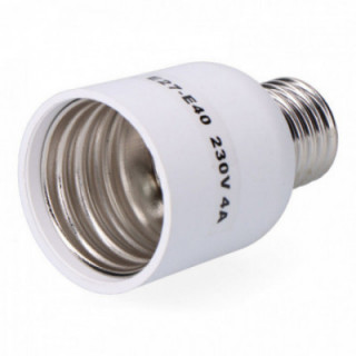 CONVERTISSEUR DE E27 À E40, 4A 230 V, BLANC, D47 x 79 mm (SO