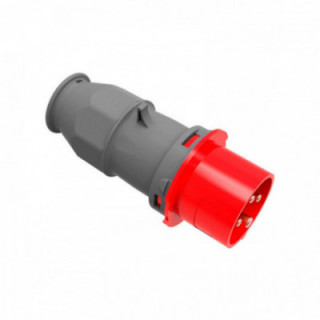 CETAC 3P-T FICHE ROUGE 16A 400V~ IP44 (EMBALLÉE)