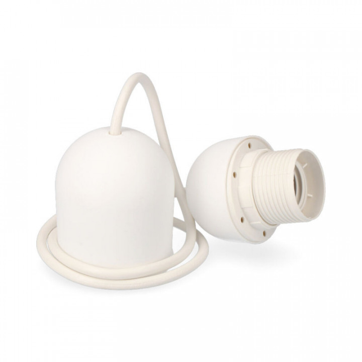 KIT DE SUSPENSION BLANC E27 LONGUEUR 80cm SOUS (EMBALLAGE)