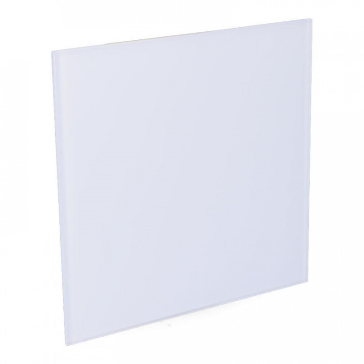 COUVERCLE 175x175 mm VERRE BLANC MAT POUR EXTRACTEUR 08413 D