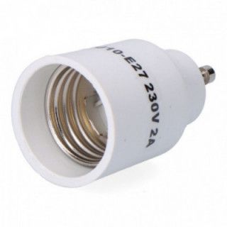 CONVERTISSEUR DE GU10 À E27, 2 À 230 V, BLANC, D35 x 58 mm (