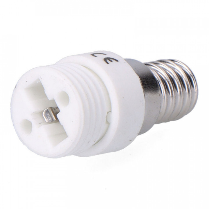 CONVERTISSEUR DE E14 À G9, 2 À 230 V, BLANC, D20 x 45 mm (SO