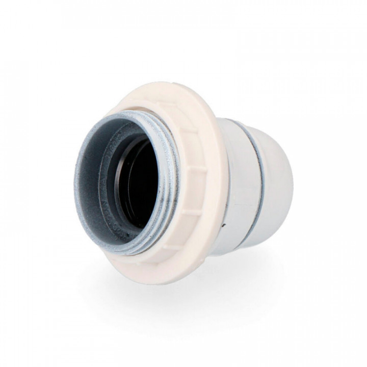 DOUILLE DE LAMPE SEMI-FILETEE E-27 - RONDELLE BLANCHE (EMBAL