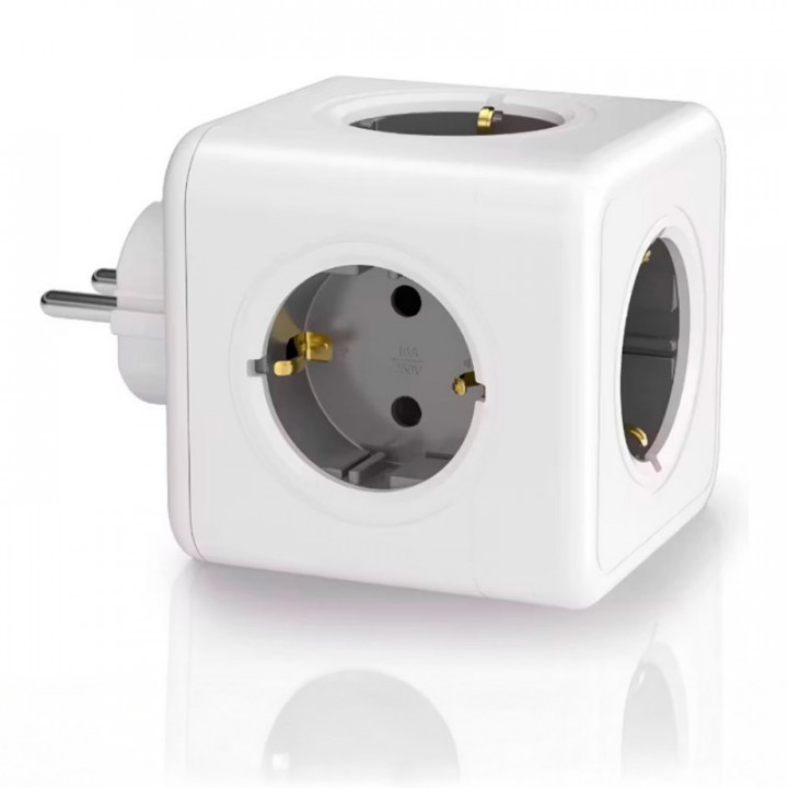 FICHE MODULAIRE 5 PRISES SCHUKO 2P-T 16 A 3680 W 250 V~ BLAN