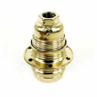 DOUILLE DE LAMPE EN MÉTAL FILETÉ DÉCORATIF VINTAGE LAITON PL