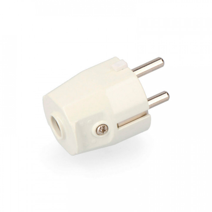 FICHE TYPE F 4,8mm 10/16A T/TL BLANCHE (EMBALLÉE)