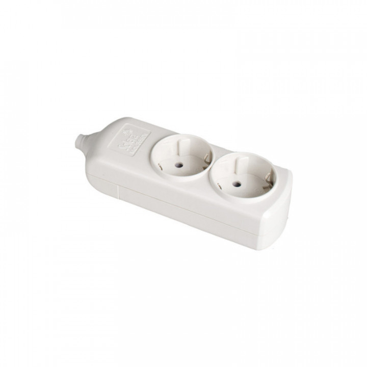 MULTIPRISE BIPOLAIRE 2 PRISES T/TL 10/16A 250V BLANCHE