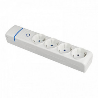 MULTIPLE BASE WITH 4 OUTLETS 2P-E, 16A 250V WITH LIGHT SWITC