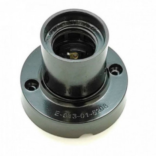 DOUILLE DE LAMPE DE SURFACE E27 4A 250 V~ NOIRE D67 x 57 mm