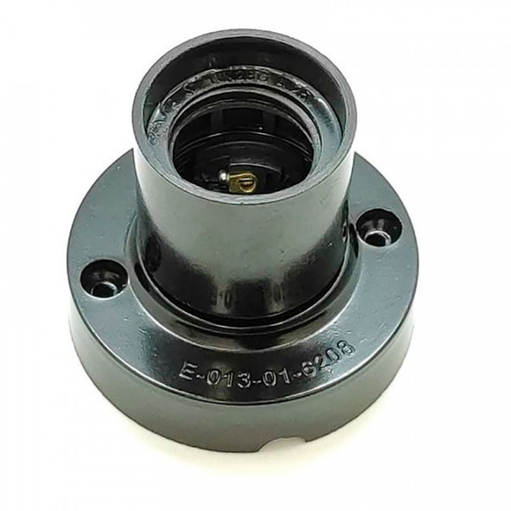DOUILLE DE LAMPE DE SURFACE E27 4A 250 V~ NOIRE D67 x 57 mm
