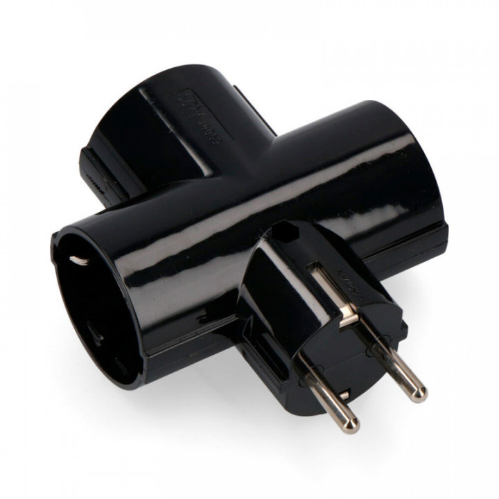 FICHE TRIPLE AVEC BAKÉLITE T/TL TYPE F 4.8mm 16A 250V MAX 36