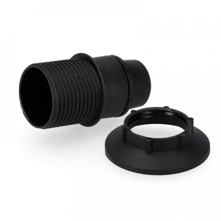 DOUILLE E14 À VISSER - ANNEAU (SOUS FILM RÉTRACTABLE) NOIR S