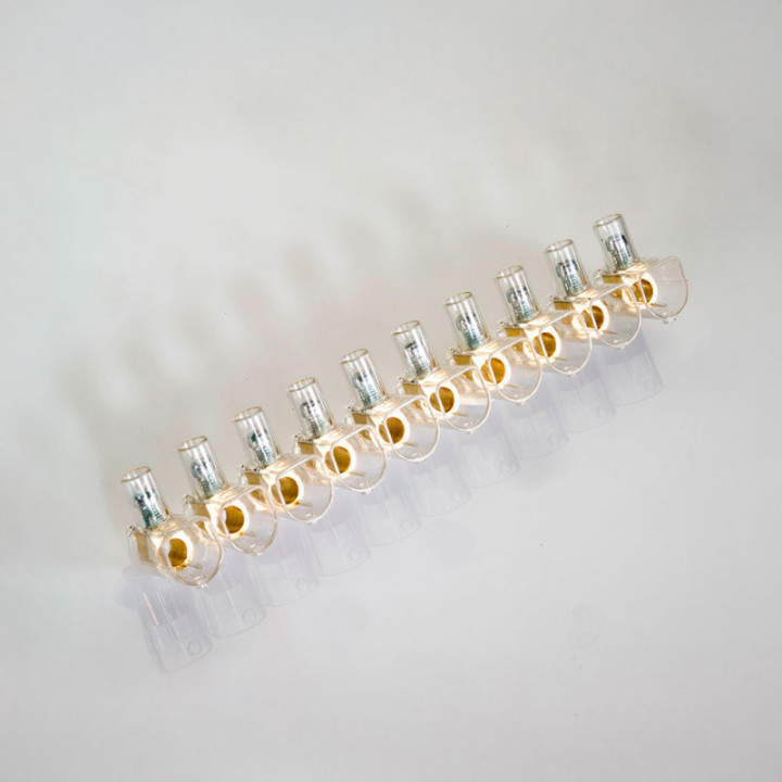 BANDE STORE TRANSPARENTE 10 PÔLES 10 mm²