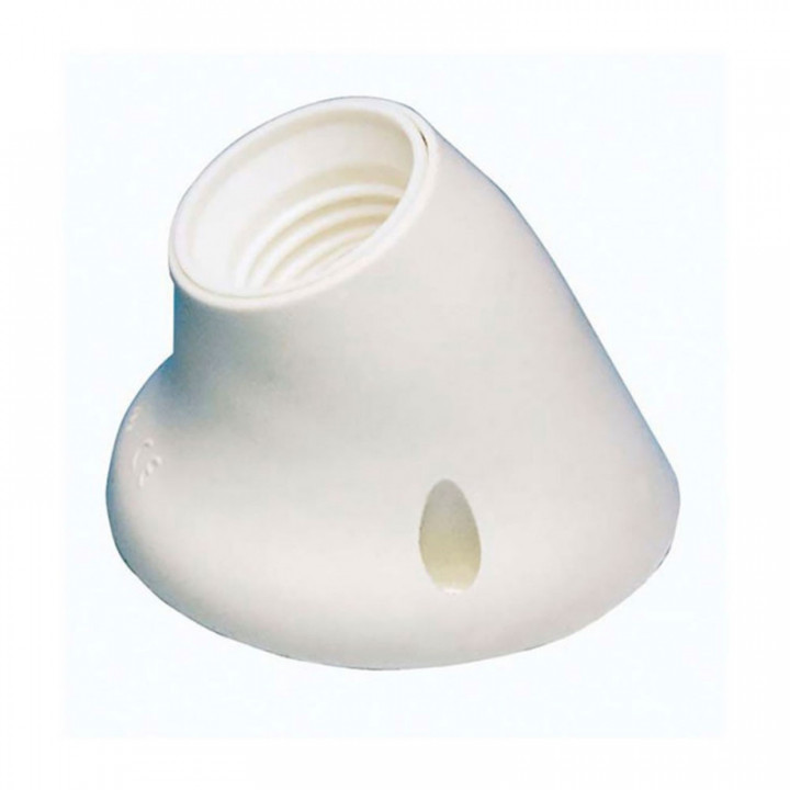 DOUILLE DE LAMPE DE SURFACE DOUILLE COURBE E27 BLANC