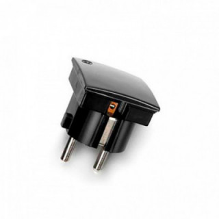 Fiche 2P-T SORTIE LATÉRALE 4,8 mm NOIRE (SOUS FILM RÉTRACTAB