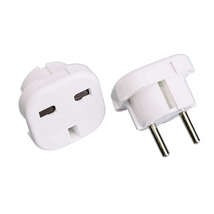 ADAPTATEUR EUROPÉEN - BRITANNIQUE 16 A 250 V BLANC (RÉTRACTÉ