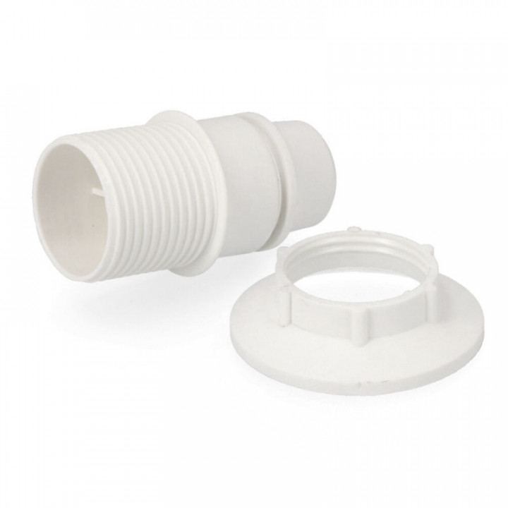 DOUILLE E14 À VISSER - ANNEAU SOUS FILM RÉTRACTABLE BLANC