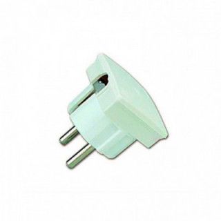 Fiche 2P-T côté sortie 4,8 mm blanche (SOUS FILM RÉTRACTABLE