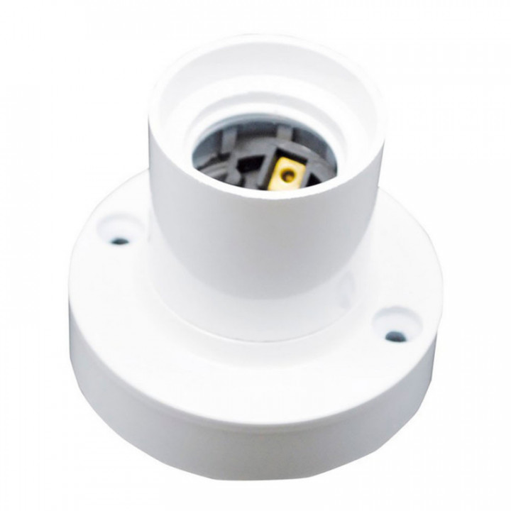 DOUILLE DE LAMPE DE SURFACE E27 4A 250 V~ BLANC D67 x 57 mm