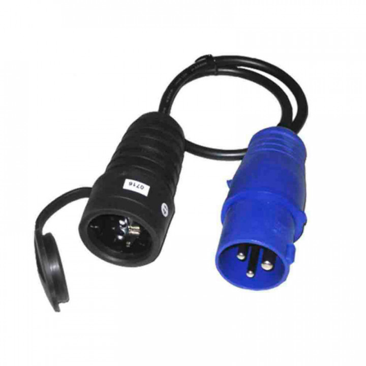 ADAPTATEUR DE PRISE CETAC 2P-T VERS PRISE SCHUKO 16A 230V~