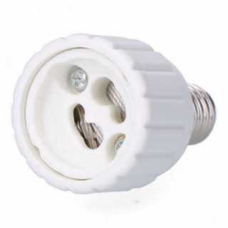 CONVERTISSEUR DE E14 VERS GU10, 2 À 230 V, BLANC, D33 x 56 m