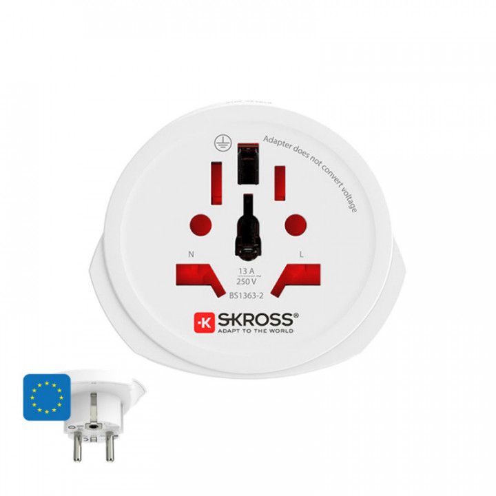 ADAPTATEUR MONDIAL VERS L'EUROPE SKROSS 1500211-E