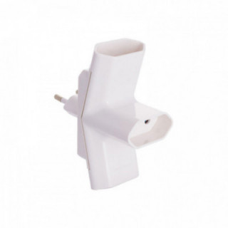 ADAPTATEUR 3 PRISES BIPOLAIRE 10A 250V 4mm 15098  SOLERA