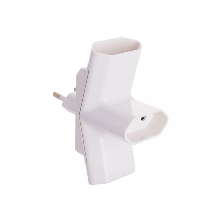 ADAPTATEUR 3 PRISES BIPOLAIRE 10A 250V 4mm 15098  SOLERA