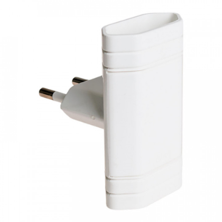 ADAPTATEUR DOUBLE 2P-T 10A 250 V~ BLANC