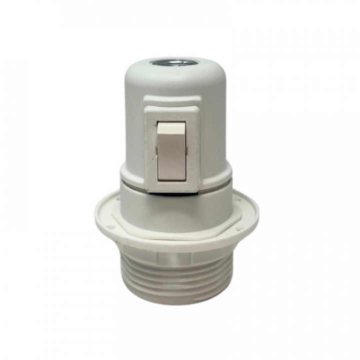 DOUILLE E27 AVEC INTERRUPTEUR SEMI-FILETÉ AVEC RONDELLE 2 À