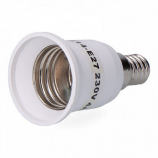 AMPLIFICATEUR E-14 À E-27 4 A 230 V, BLANC, D39 x 70 mm (SOU