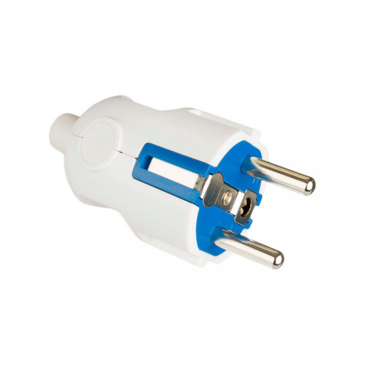 PRISE 2P-T 16A 250V BLANC (RETRACTABLE) SOLERA. 1428