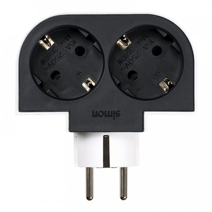 ADAPTATEUR ROTATIF SCHUKO 2 PRISES 16A 250 V~