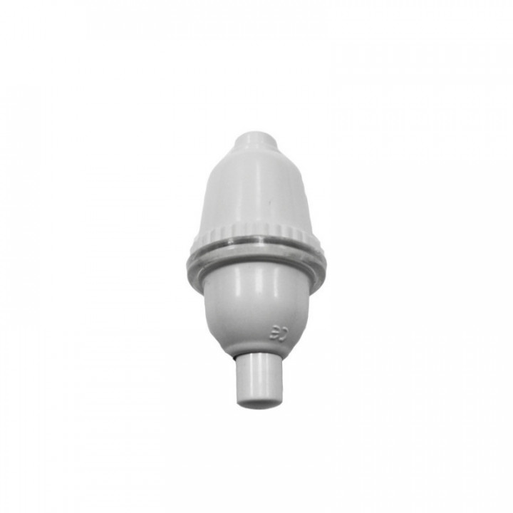 BOUTON POUSSOIR POIRE 6A BLANC