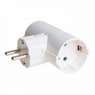 ADAPTATEUR DOUBLE 2P-T SCHUKO 16A 250 V~ BLANC