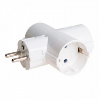 ADAPTATEUR SCHUKO TRIPLE 2P-T 16A 250V~ BLANC
