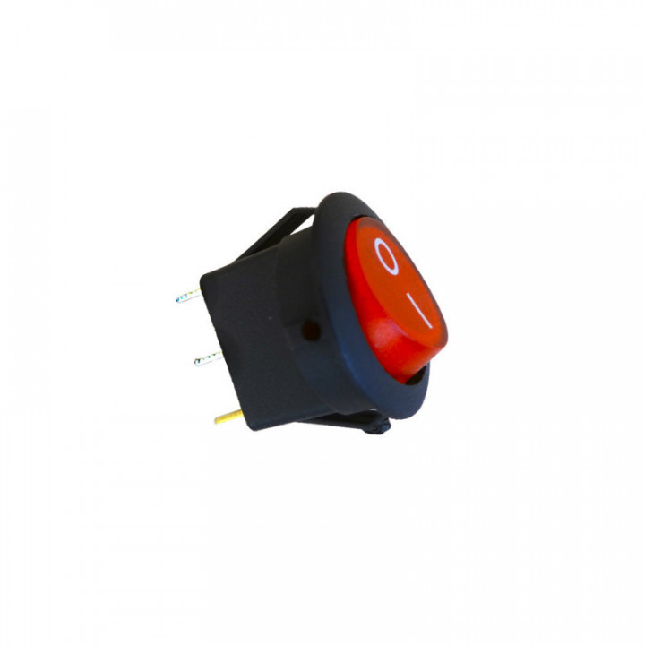 INTERRUPTEUR ROND ENCASTRABLE 6,5A NOIR