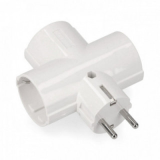 ADAPTATEUR TRIPLE 2P-T, 16A 250V~, BLANC (RÉTRAIT) (SOUS FIL