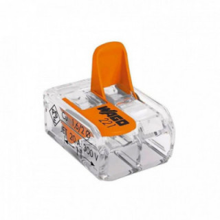 CONNECTEUR RAPIDE AVEC LEVIER 2 CONDUCTEURS, D MAXIMUM 4 mm²