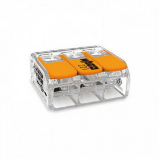 CONNECTEUR RAPIDE AVEC LEVIER 3 CONDUCTEURS, D MAXIMUM 6 mm²