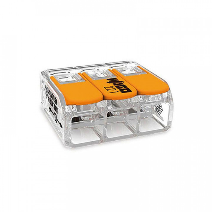 CONNECTEUR RAPIDE AVEC LEVIER 3 CONDUCTEURS, D MAXIMUM 6 mm²