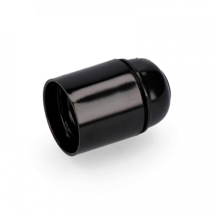 DOUILLE RENFORCÉE EN BAKÉLITE E27 NOIR (RÉTRACTÉE) (22285) E