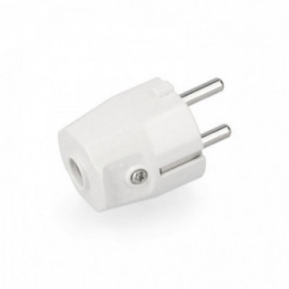 FICHE TYPE F 10/16A T/TL 4,8mm (SOUS FILM RÉTRACTABLE) BLANC