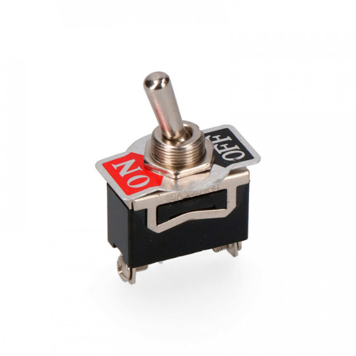 INTERRUPTEUR UNIPOLAIRE À TIGE MÉTALLIQUE 10A 250V