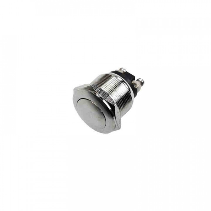 BOUTON  POUSSOIR MÉTALLIQUE 2A 250V CHROME