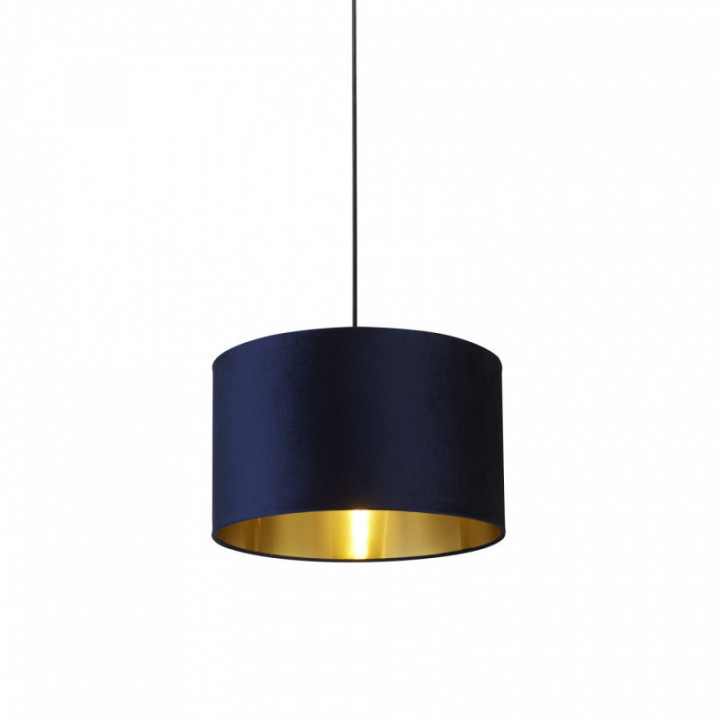 Abat-teinte Lux & Belle Drum - Velous marine & intérieur dor